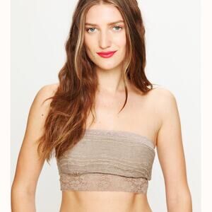 Free People Taupe Bandeau Bra Women's Size Small New With Tags